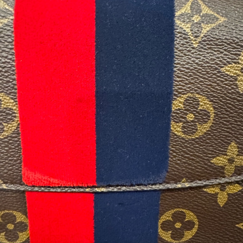 Louis Vuitton Monogram Tote with Red and Blue Stripe - Picture 13 of 16